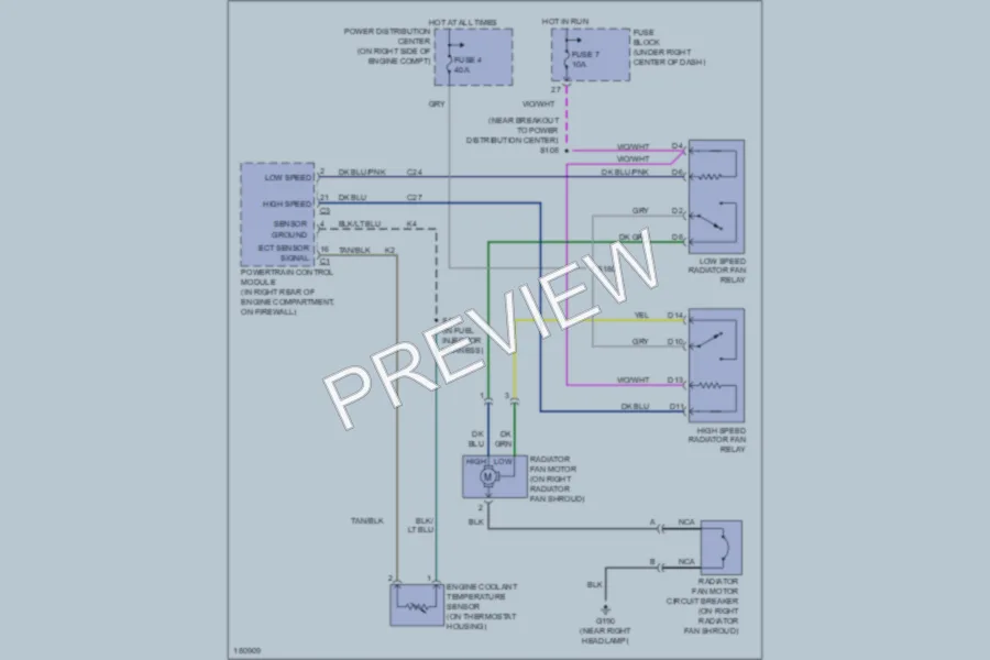 2004 Jeep Wrangler Cooling Fan wiring diagram preview