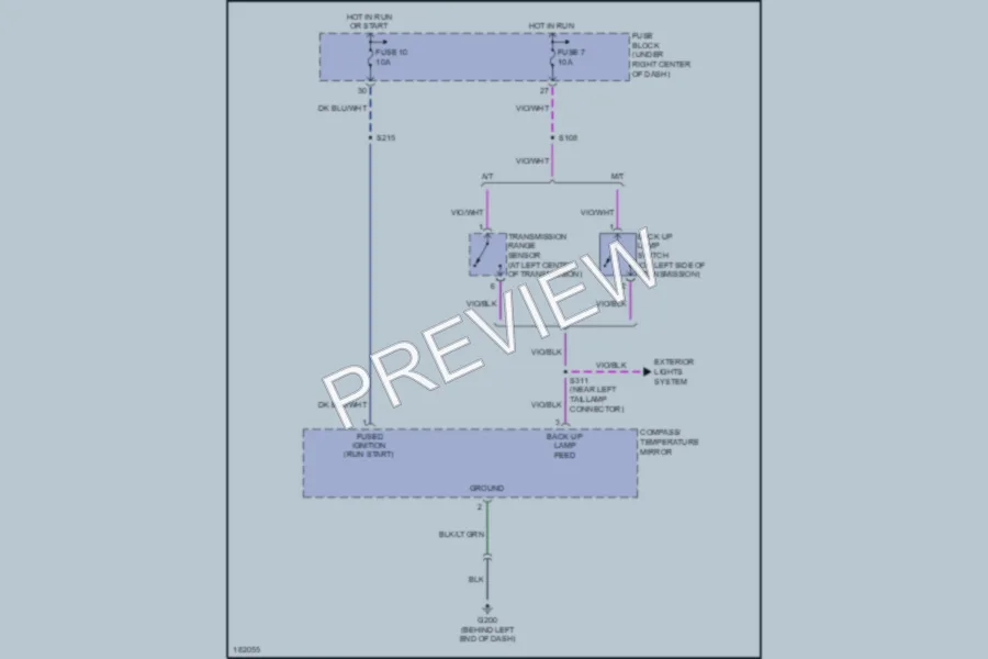 2004 Jeep Wrangler Power Mirrors wiring diagram preview