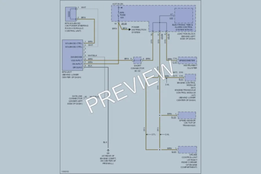 2004 Kia Optima Electronic Power Steering wiring diagram preview