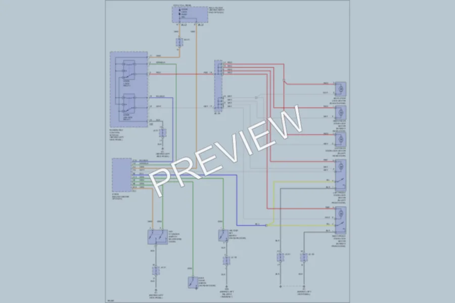 2004 Kia Sorento Power Door Locks wiring diagram preview