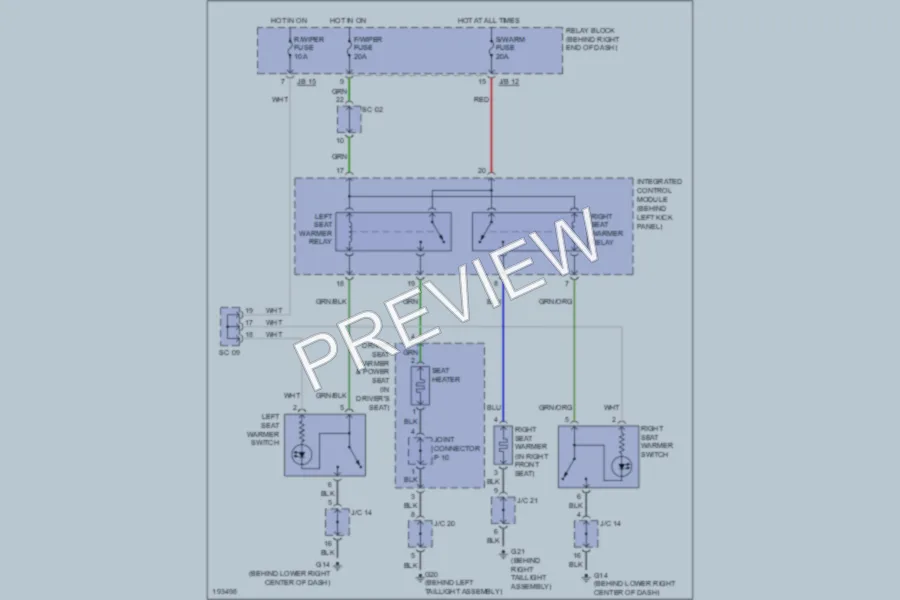 2004 Kia Sorento Power Seats wiring diagram preview
