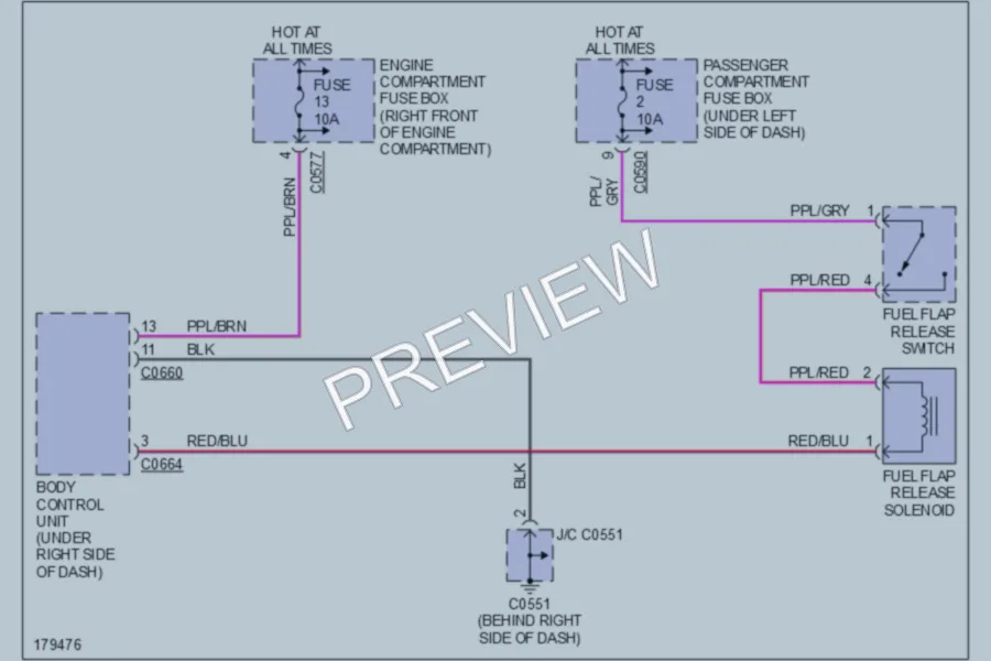 2004 LandRover Discovery Trunk Tailgate Fuel Door wiring diagram preview