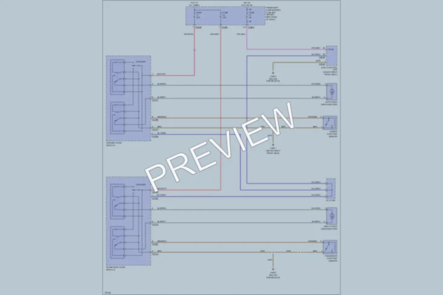 2004 LandRover RangeRover Power Windows wiring diagram preview