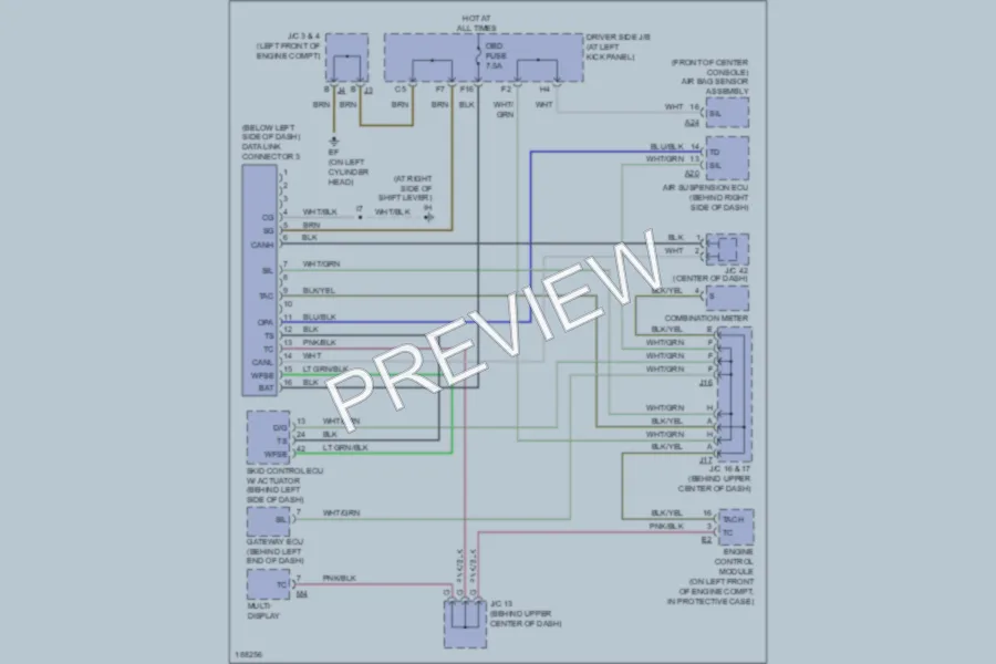 2004 Lexus LS430 Computer Data Lines wiring diagram preview