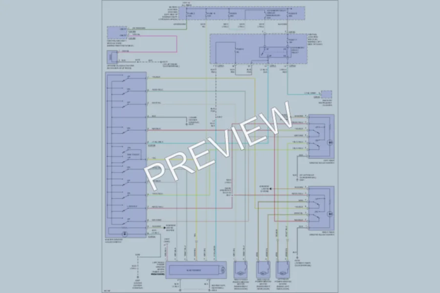 2004 Lincoln Aviator Power Windows wiring diagram preview