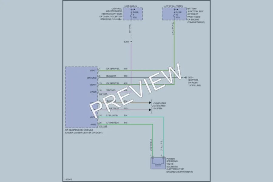 2004 Lincoln TownCar Electronic Power Steering wiring diagram preview
