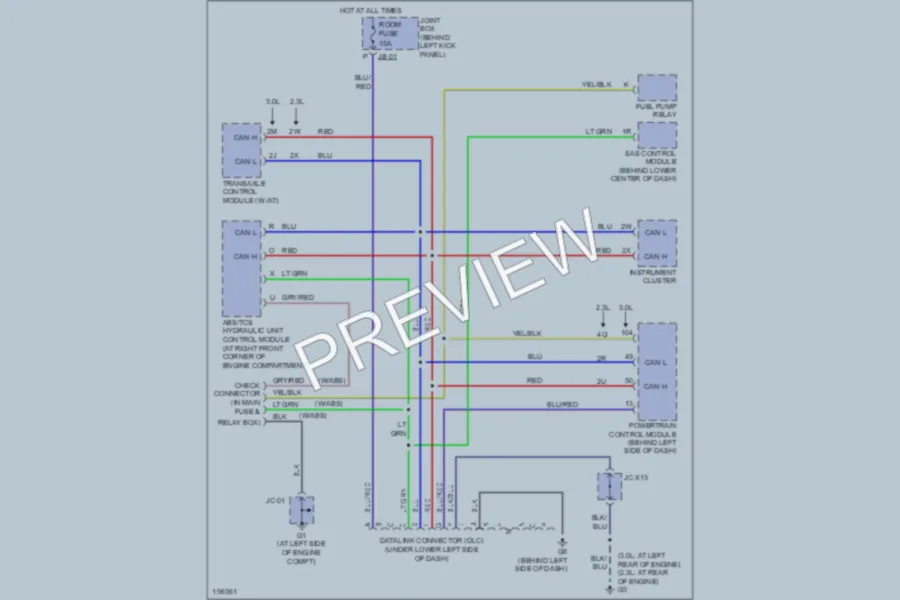 2004 Mazda 6 Computer Data Lines wiring diagram preview