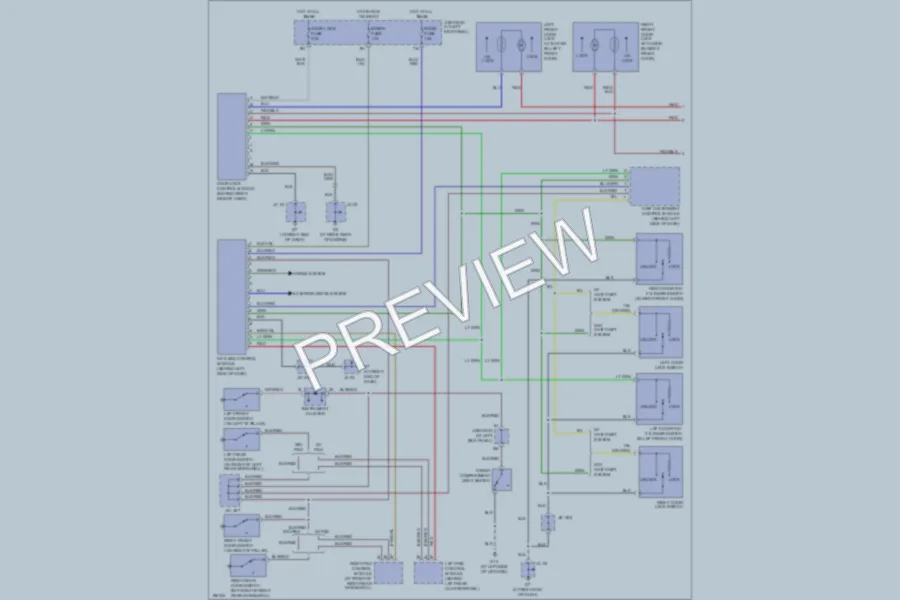 2004 Mazda MPV Power Door Locks wiring diagram preview