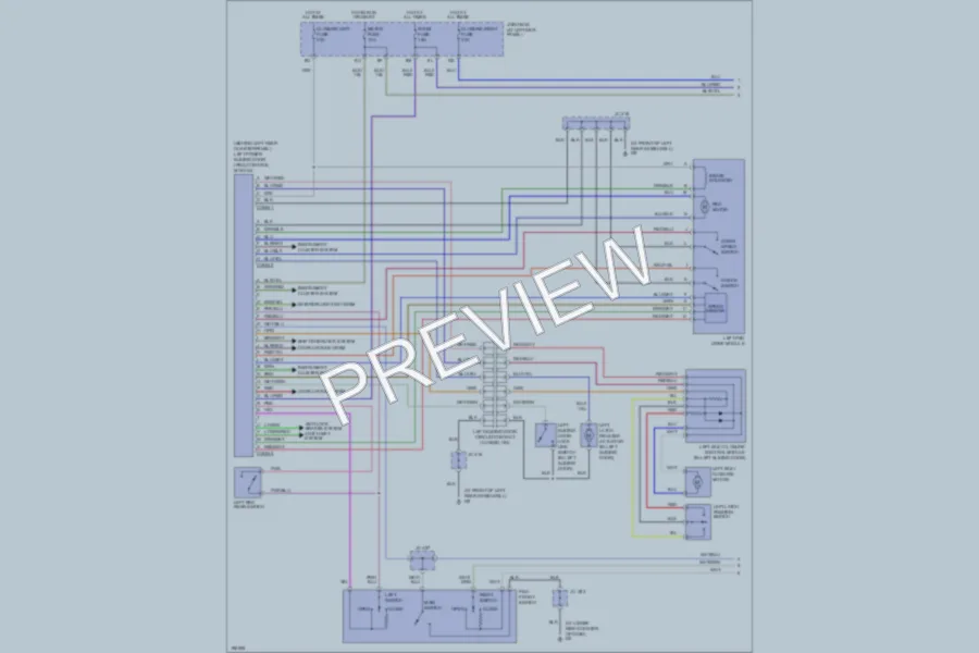 2004 Mazda MPV Trunk Tailgate Fuel Door wiring diagram preview