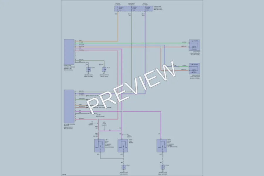 2004 Mazda Miata Power Door Locks wiring diagram preview