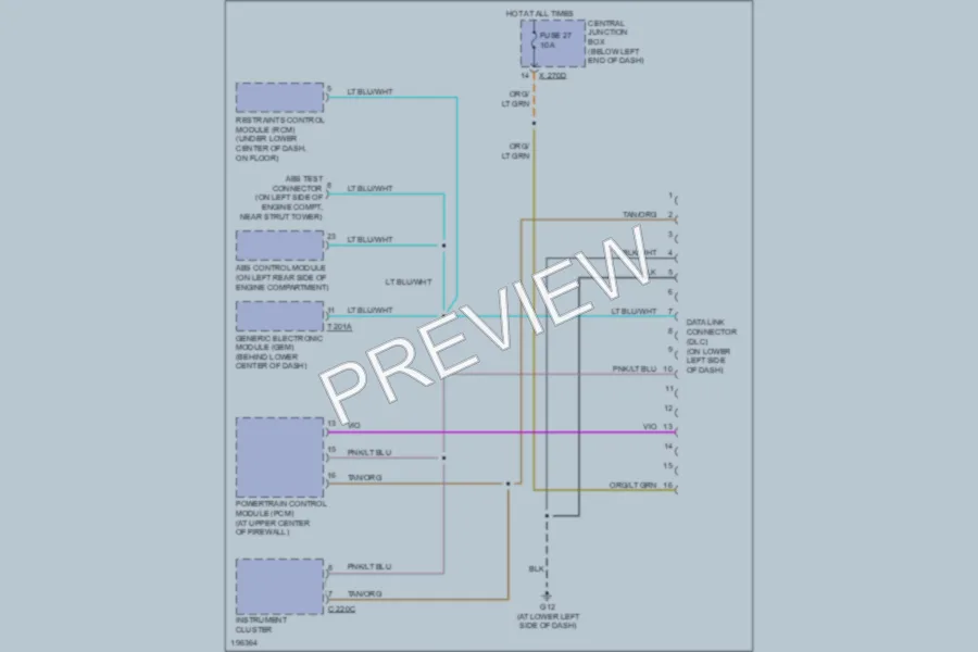 2004 Mazda Tribute Computer Data Lines wiring diagram preview