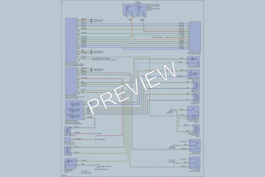 2004 MercedesBenz CLK500 Interior Lights wiring diagram preview