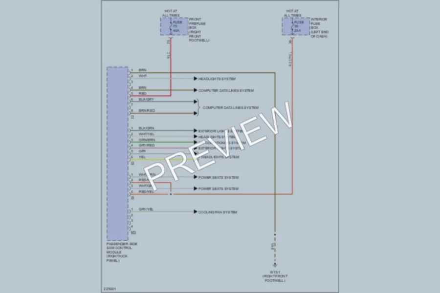 2004 MercedesBenz E500 Body Control Modules wiring diagram preview