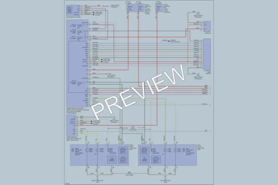 2004 MercedesBenz E500 Headlights wiring diagram preview
