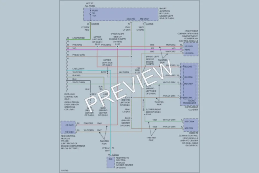 2004 Mercury Sable Computer Data Lines wiring diagram preview