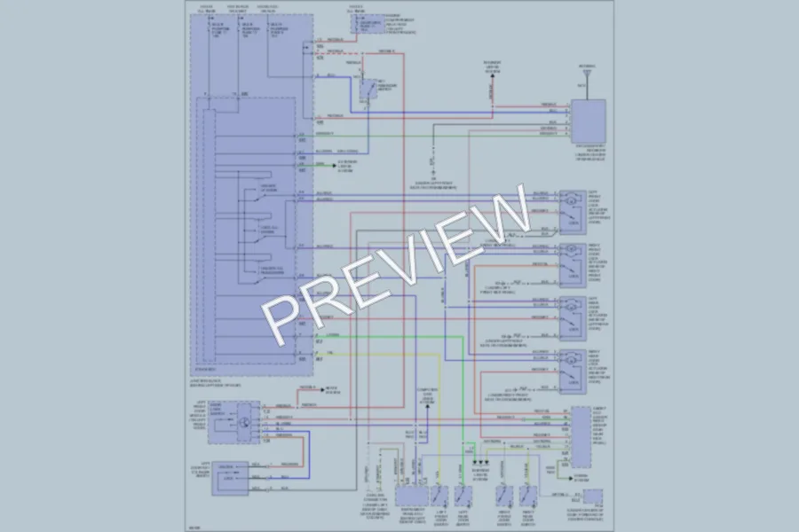 2004 Mitsubishi Diamante Power Door Locks wiring diagram preview