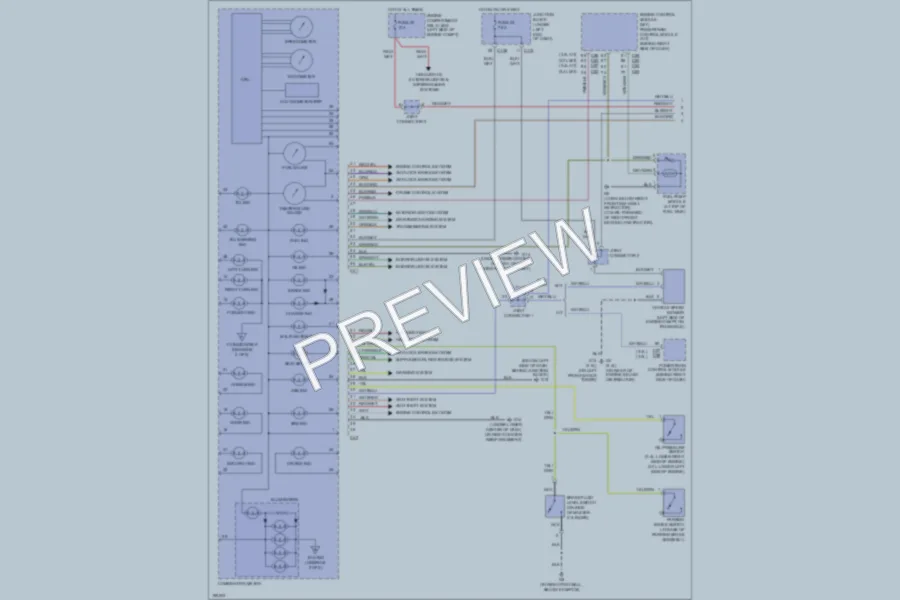 2004 Mitsubishi Eclipse Instrument Cluster wiring diagram preview