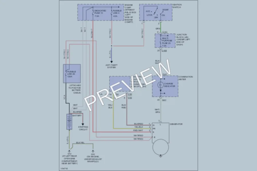 2004 Mitsubishi Eclipse Starting Charging wiring diagram preview