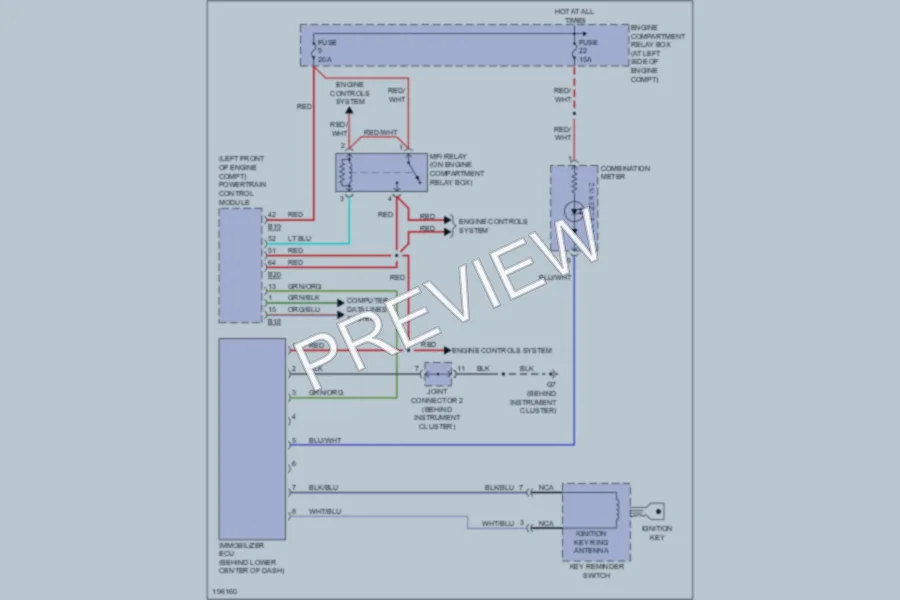 2004 Mitsubishi Endeavor Anti Theft wiring diagram preview