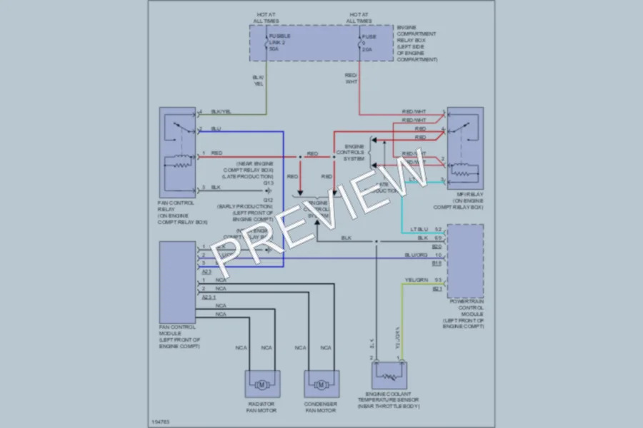 2004 Mitsubishi Endeavor Cooling Fan wiring diagram preview