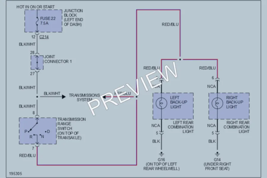 2004 Mitsubishi Endeavor Exterior Lights wiring diagram preview