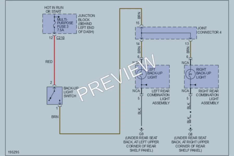 2004 Mitsubishi LancerSportback Exterior Lights wiring diagram preview