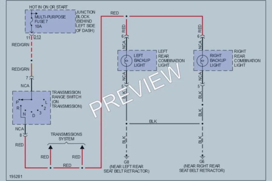 2004 Mitsubishi MonteroSport Exterior Lights wiring diagram preview