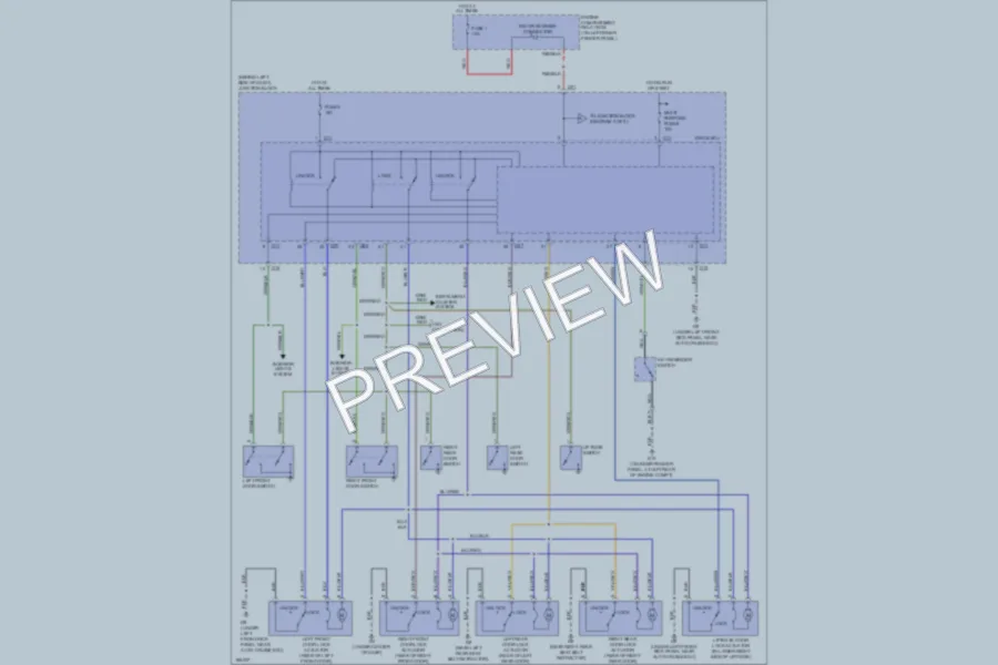 2004 Mitsubishi MonteroSport Power Door Locks wiring diagram preview