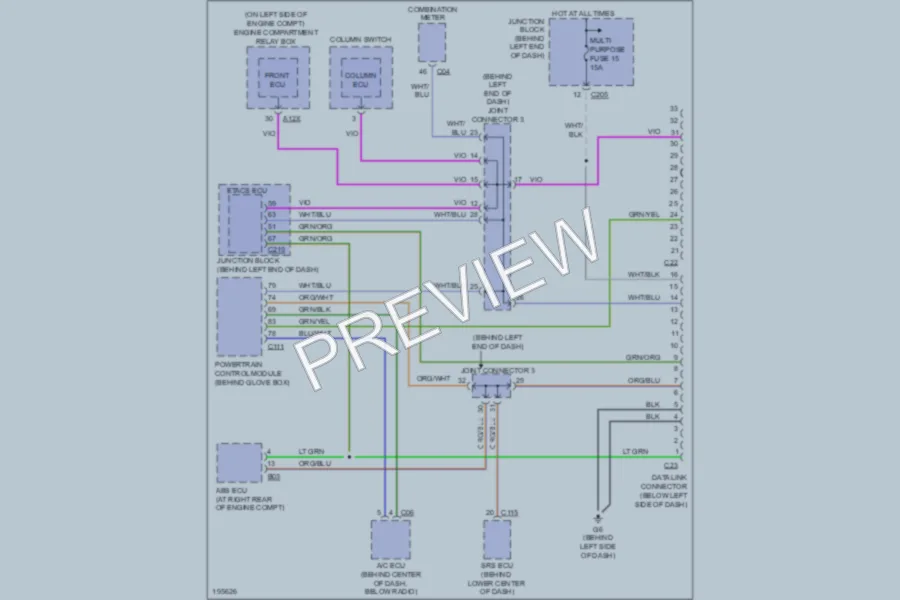 2004 Mitsubishi Outlander Computer Data Lines wiring diagram preview