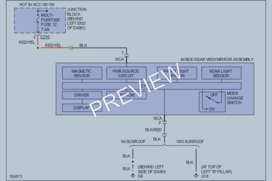 2004 Mitsubishi Outlander Power Mirrors wiring diagram preview