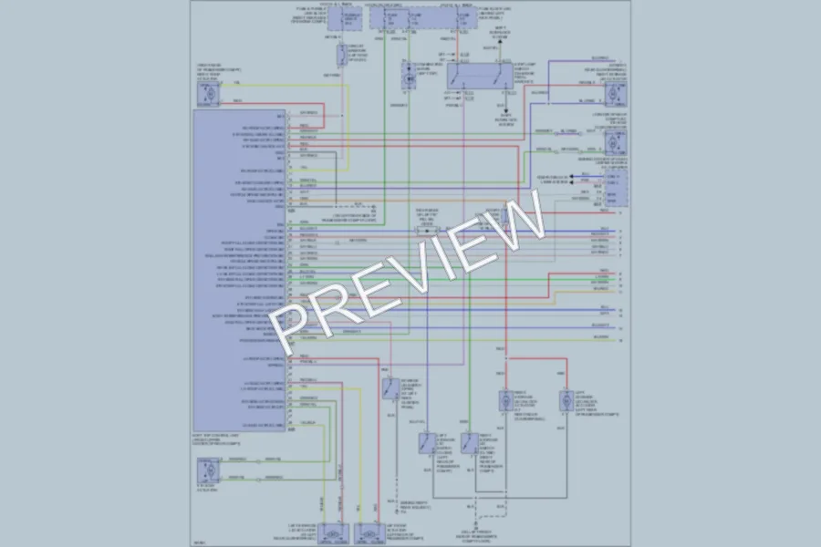 2004 Nissan 350Z Power Top Sunroof wiring diagram preview