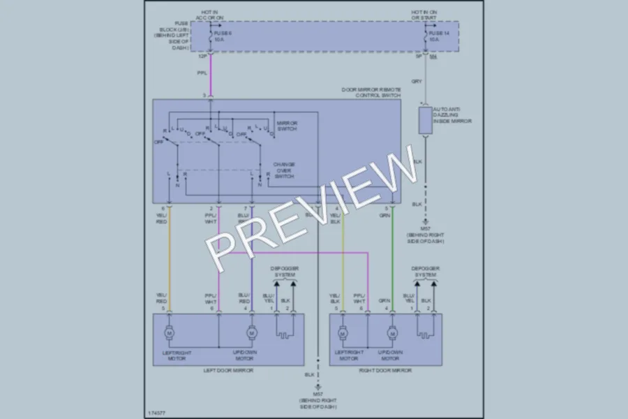 2004 Nissan Altima Power Mirrors wiring diagram preview