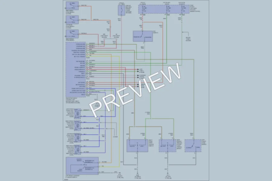2004 Nissan Frontier Power Door Locks wiring diagram preview