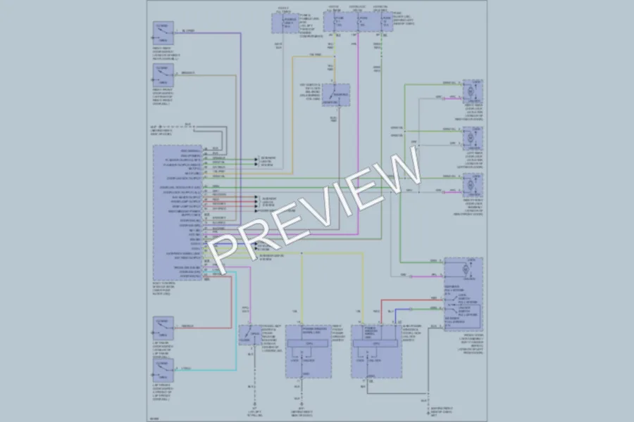2004 Nissan Maxima Power Door Locks wiring diagram preview