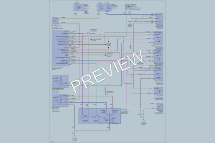 2004 Nissan Murano Power Door Locks wiring diagram preview