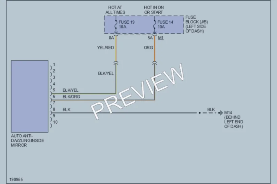 2004 Nissan Murano Power Mirrors wiring diagram preview