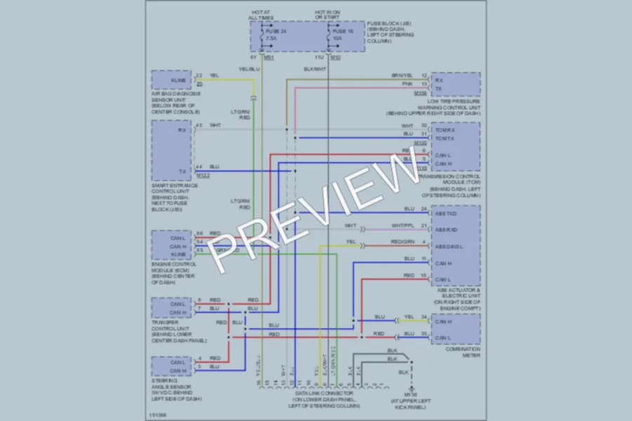 2004 Nissan Pathfinder Computer Data Lines wiring diagram preview