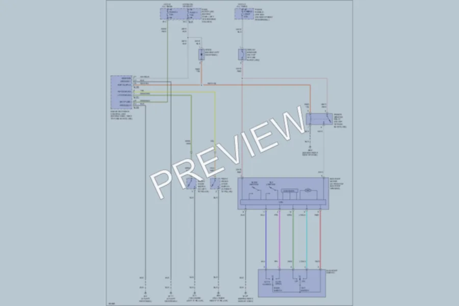 2004 Nissan Pathfinder Power Top Sunroof wiring diagram preview