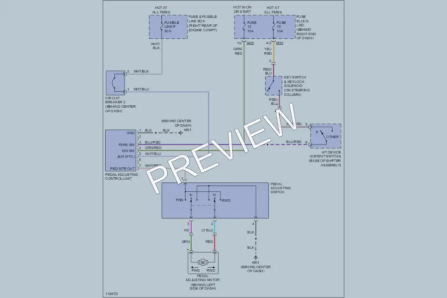 2004 Nissan PathfinderArmada Power Seats wiring diagram preview