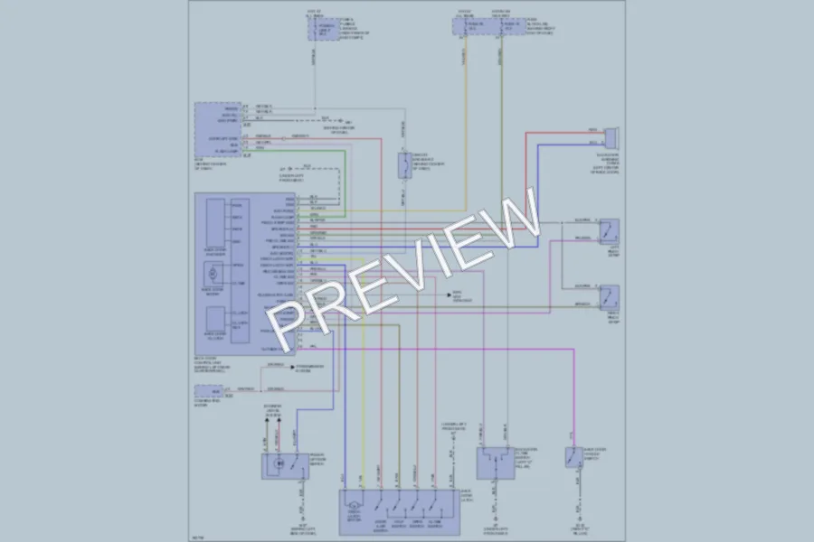 2004 Nissan PathfinderArmada Trunk Tailgate Fuel Door wiring diagram preview