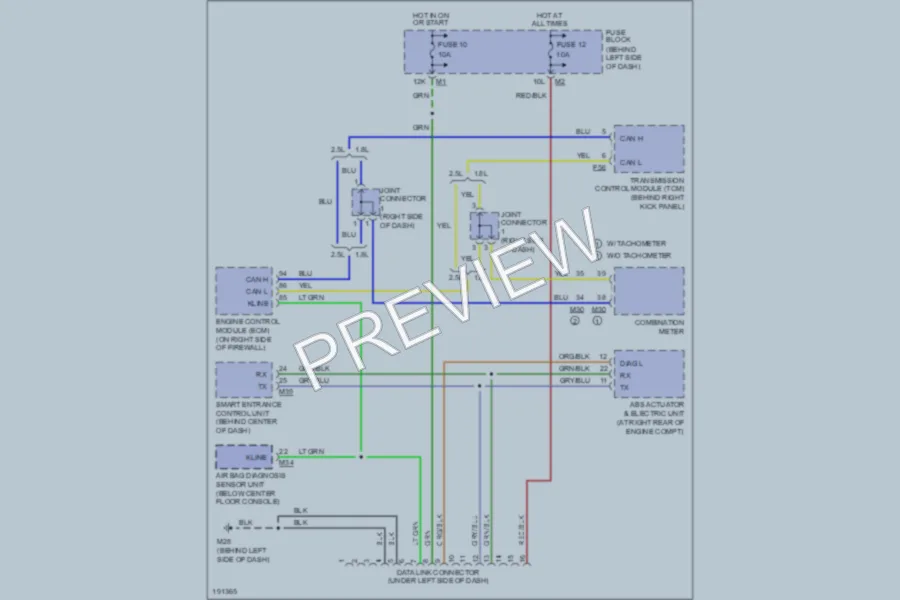 2004 Nissan Sentra Computer Data Lines wiring diagram preview