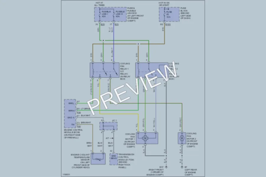 2004 Nissan Sentra Cooling Fan wiring diagram preview