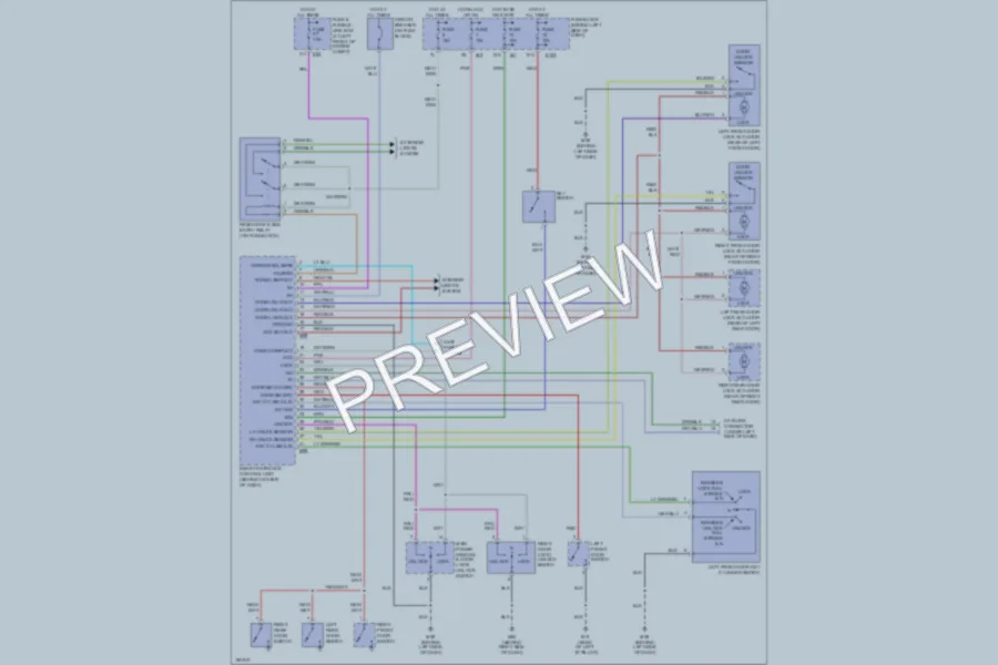 2004 Nissan Sentra Power Door Locks wiring diagram preview
