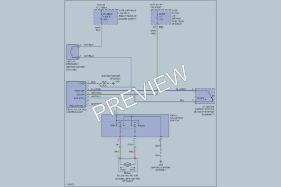 2004 Nissan Titan Power Seats wiring diagram preview