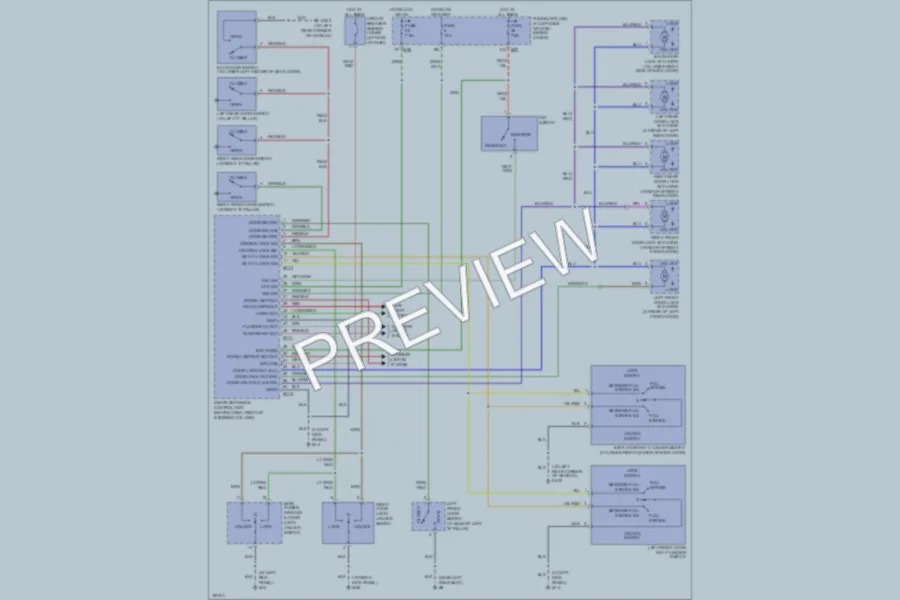 2004 Nissan Xterra Power Door Locks wiring diagram preview