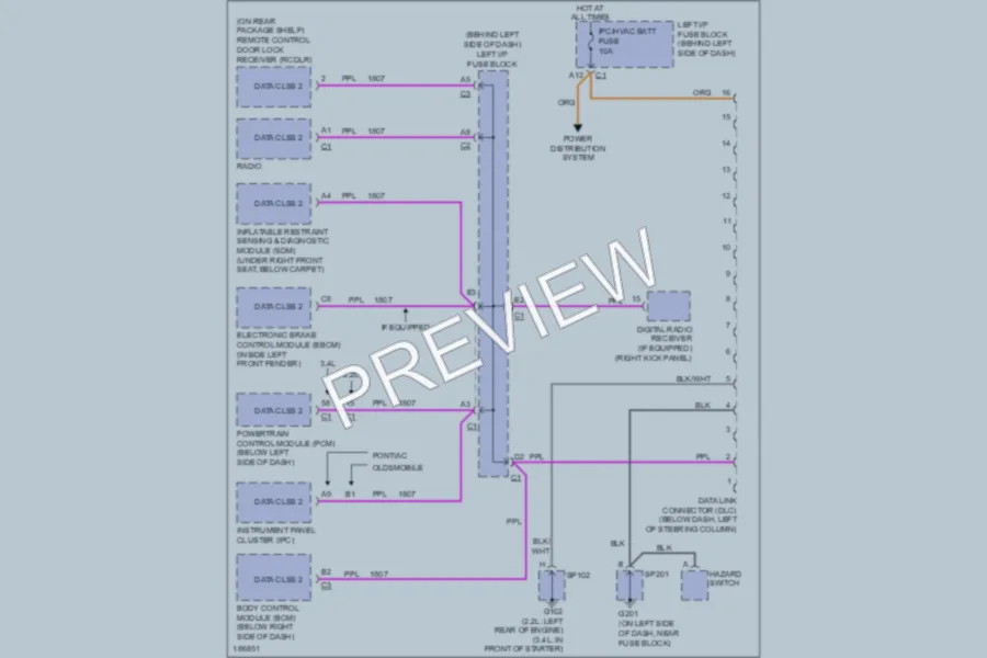 2004 Oldsmobile Alero Computer Data Lines Wiring Diagrams protected preview