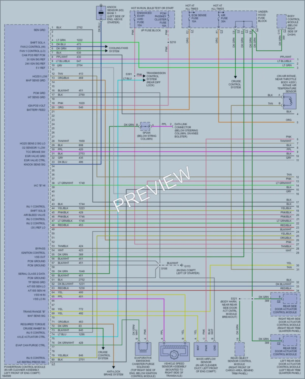 2004 Oldsmobile Silhouette Engine Performance wiring diagram preview