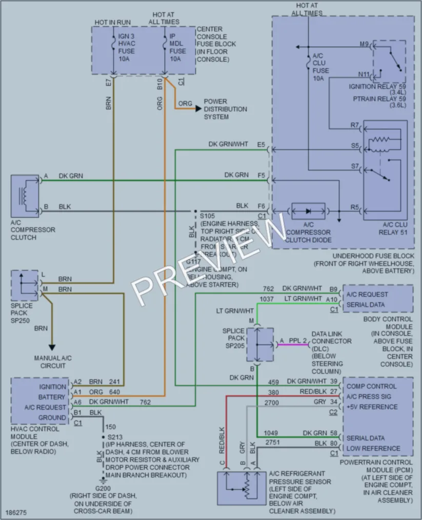 2004 Pontiac Aztek Air Conditioning wiring diagram preview