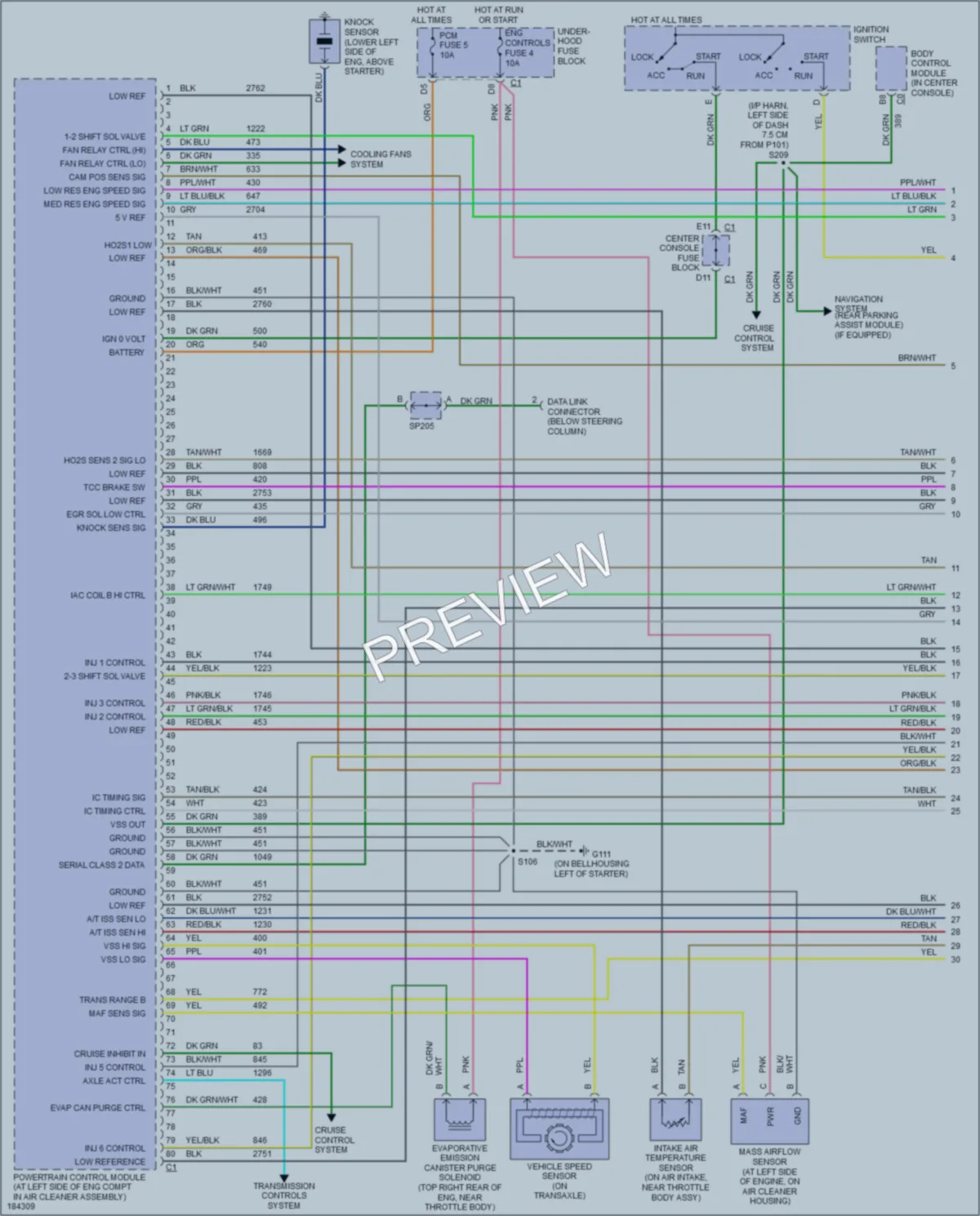 2004 Pontiac Aztek Engine Performance wiring diagram preview