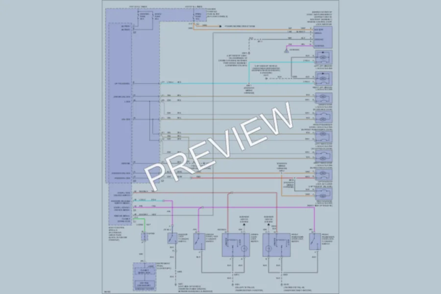 2004 Pontiac Aztek Power Door Locks wiring diagram preview